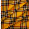 Yellow, Black, and Red Plaid Double Brushed Poly/Spandex Knit Fabric By The Yard