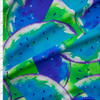 Blue, Teal, and Lime Watermelons Nylon/Spandex Swim Knit Fabric By The Yard