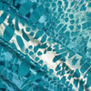 Turquoise and Silver Stretch Burnout Velvet