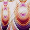 Plum, Rust, and Ivory Abstract Geometric Print Italian Designer Rayon Jersey Fabric By The Yard - Wide shot