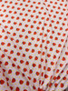 Strawberries on Yellow Blush Polka Dot Designer Stretch Rayon Jersey Fabric By The Yard - Wide shot