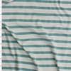 Seafoam and Offwhite Pencil Stripe Stretch Modal Jersey Fabric By The Yard