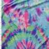 Green, Aqua, Pink, and Purple Grunge Tie Dye Double Brushed Poly/Spandex Knit Fabric By The Yard