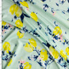 Lemon Branch Floral On Mint Designer Rayon Jersey #28285 Fabric By The Yard