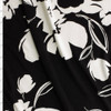 Black and White Large Two Tone Floral Italian Rayon/Spandex Jersey Knit #29527 Fabric By The Yard