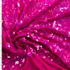 Hot Pink Sequins on Hot Pink Power Mesh #29551 Fabric By The Yard