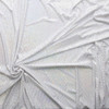 Silver Holographic Mini Sequins on White Poly/Spandex Knit #29561 Fabric By The Yard - Wide shot