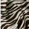 Brown and Ivory Zebra Print Linen #30277 Fabric By The Yard