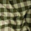 Olive and Mint Plaid Linen #30281 Fabric By The Yard - Wide shot