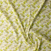 Green and Ivory Blossoming Branches Marabella Stretch Linen #30290 Fabric By The Yard - Wide shot