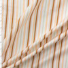 Camel, Peach, Mint, and Ivory Horizontal Stripe Cotton Twill #30306 Fabric By The Yard
