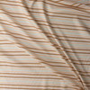 Camel, Peach, Mint, and Ivory Horizontal Stripe Cotton Twill #30306 Fabric By The Yard - Wide shot