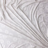 White on White Tossed Flowers Burnout French Terry #30363 Fabric By The Yard - Wide shot