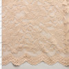 Nude Floral Double Scalloped Stretch Reimbroidered Lace #30411 Fabric By The Yard Nude Floral Double Scalloped Stretch Reimbroidered Lace #30411 Fabric By The Yard