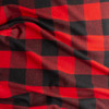 Red and Black 4” Buffalo Plaid Wool Coating #30529 Fabric By The Yard - Wide shot