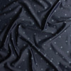 Shadow Polka Dots on Indigo Designer Tencel Denim #30553 Fabric By The Yard - Wide shot