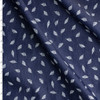 White Leaves on Indigo Chambray Print #30579 Fabric By The Yard