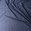 White Leaves on Indigo Chambray Print #30579 Fabric By The Yard - Wide shot