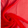 Red Crinkle Silk Chiffon #30592 Fabric By The Yard