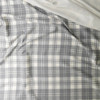Grey and Winter White Plaid Reversible Cotton Flannel #30613 Fabric By The Yard - Wide shot