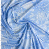 White and Blue Floral on Sky Blue NYC Designer Stretch Rayon Jersey Knit #30680 Fabric By The Yard White and Blue Floral on Sky Blue NYC Designer Stretch Rayon Jersey Knit #30680 Fabric By The Yard