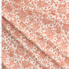 Rust Scrollwork Floral on White Stretch Cotton/Spandex Jersey Knit #30682 Fabric By The Yard