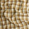 Tan, Caramel, Taupe, and Ivory Plaid Linen #30723 Fabric By The Yard - Wide shot Tan, Caramel, Taupe, and Ivory Plaid Linen #30723 Fabric By The Yard - Wide shot