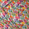 Festiva Mushrooms on White Double Brushed Poly/Spandex #30805 Fabric By The Yard - Wide shot