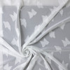 White on White Butterflies Japanese Burnout Jacquard Chiffon #30851 Fabric By The Yard - Wide shot