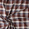 Burgundy, White, Pink, and Navy Plaid Japanese Rayon/Tencel #30863 Fabric By The Yard - Wide shot