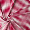 Red and White Gingham Japanese Fine Cotton Poplin #30870 Fabric By The Yard - Wide shot