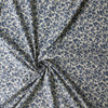 Charcoal Mini Floral on Ivory Hokkoh Japanese Pinwhale Corduroy #30879 Fabric By The Yard - Wide shot