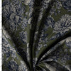 Woodcut Rose Floral on Dark Olive Hokkoh Japanese Pinwhale Corduroy #30882 Fabric By The Yard