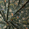 Wildflowers Emerald Hokkoh Japanese Brushed Cotton Twill #30885 Fabric By The Yard - Wide shot