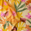 Golden Peach Abstract Floral Cotton/Silk Lawn #31020 Fabric By The Yard - Wide shot