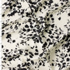 Ivory Black Ink Splatter Rayon Challis #31022 Fabric By The Yard