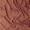 Plum Pink Vertical Retro Stripe Rayon Challis #31030 Fabric By The Yard - Wide shot