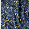 Midnight Gold Floral Vine Rayon Challis #31045 Fabric By The Yard