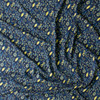 Midnight Gold Floral Vine Rayon Challis #31045 Fabric By The Yard - Wide shot