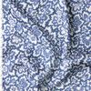 Dusty Blue Vintage Floral Rayon Charmeuse #31048 Fabric By The Yard