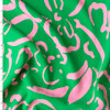 Lime Pink Abstract Petals Rayon Crepe De Chine #31055 Fabric By The Yard
