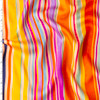 Sunset Rainbow Stripe Rayon Sateen #31057 Fabric By The Yard