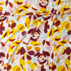 Warm Ochre Abstract Leaf Rayon Challis #31058 Fabric By The Yard - Wide shot