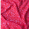 Pink Red Mini Vine Floral Rayon Challis #31065 Fabric By The Yard
