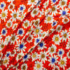 Daisy Floral on Red Orange Cotton/Spandex Jersey from Cotton + Steele #31172 Fabric By The Yard - Wide shot