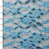 Turquoise and Black Lightweight Embroidered Lace