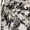 Black on White Branch Silhouettes Burnout Silk Chiffon #31323 Fabric By The Yard