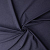Navy with Black Ribbed Glitter Stripes Stretch Polyester Poplin #31347 Fabric By The Yard - Wide shot