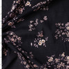 Pink Floral on Black Cotton Lawn #31380 Fabric By The Yard