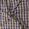 Ivory Geo on Navy Cotton Lawn #31385 Fabric By The Yard - Wide shot